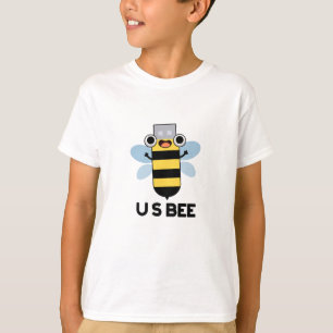US Bee Funny USB Technical Pun  T-Shirt