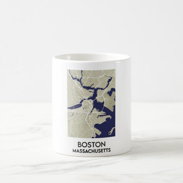 US Boston city map Coffee Mug (Center)