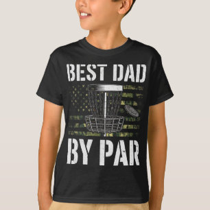 Us Camouflage Flag Best Dad By Par Disc Golf Golfe T-Shirt