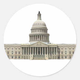 US Capital Building: Washington DC Classic Round Sticker