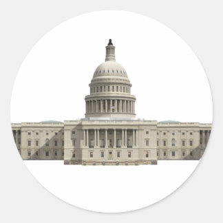 US Capital Building: Washington DC Classic Round Sticker
