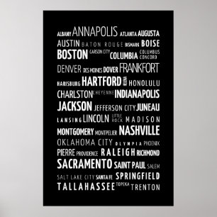 US capitals poster