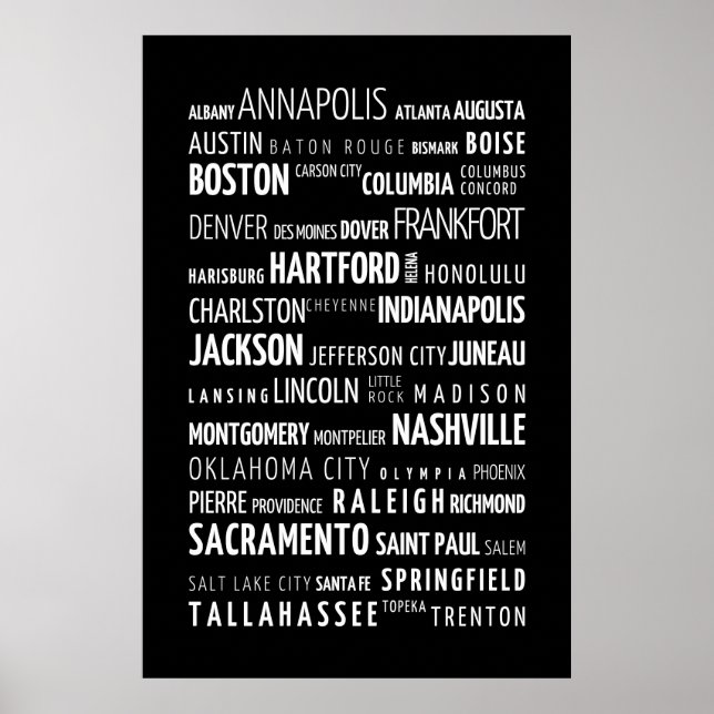 US capitals poster (Front)