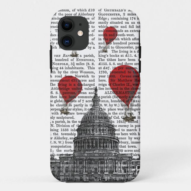 US Capitol Building and Red Hot Air Balloons Case-Mate iPhone Case (Back)