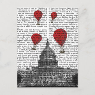 US Capitol Building and Red Hot Air Balloons Postcard