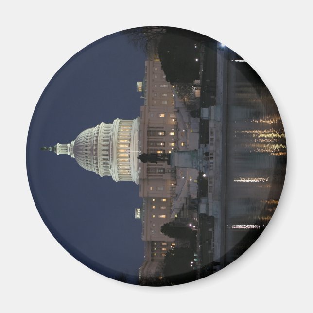 US Capitol Building Night Magnet (Front)