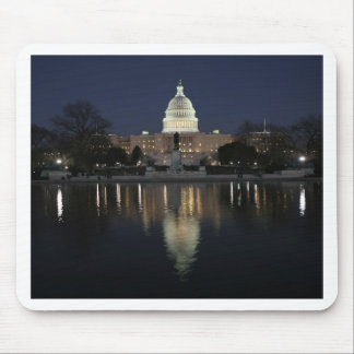 US Capitol Building Night Mouse Mat