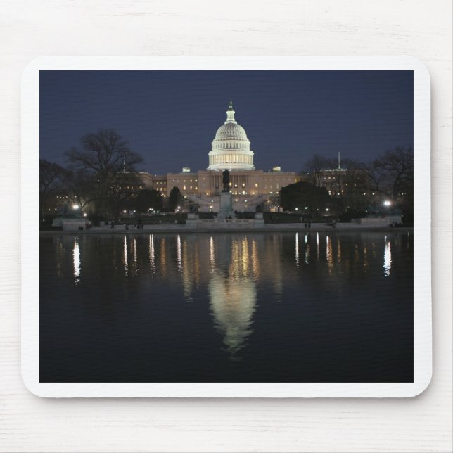 US Capitol Building Night Mouse Mat (Front)