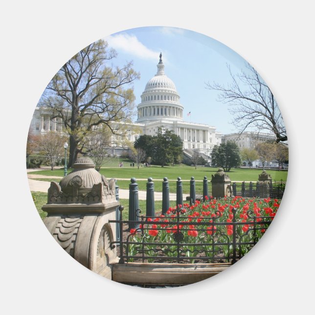 US Capitol building spring Magnet (Front)