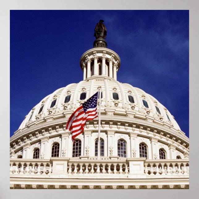 US capitol building, Washington DC Poster (Front)