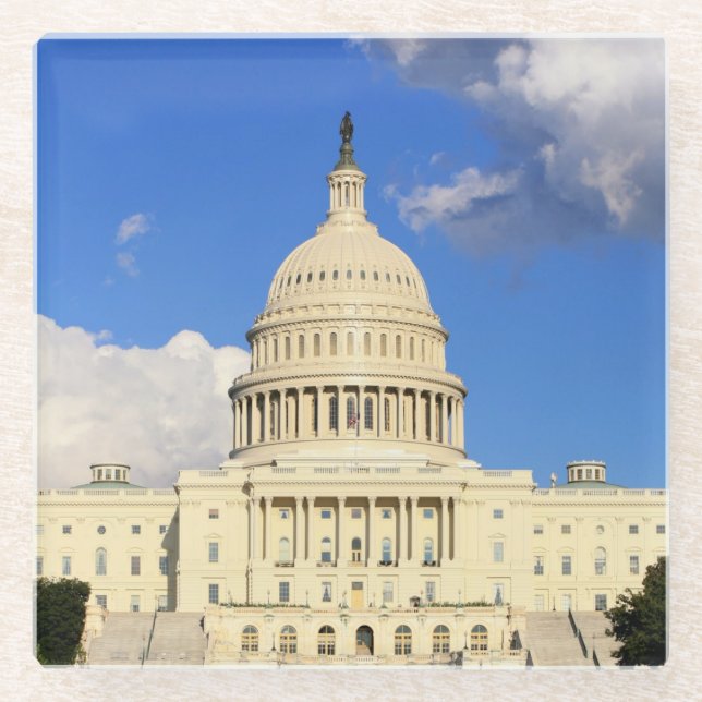 US Capitol Building, Washington DC, USA Glass Coaster (Front)