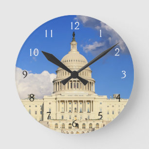 US Capitol Building, Washington DC, USA Round Clock
