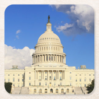 US Capitol Building, Washington DC, USA Square Paper Coaster