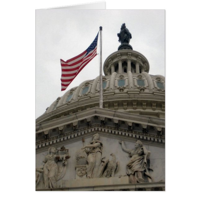 US Capitol Building with American Flag - East (Front)