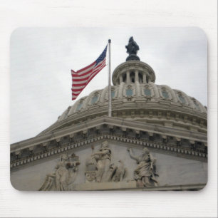 US Capitol Building with American Flag - East Mouse Mat