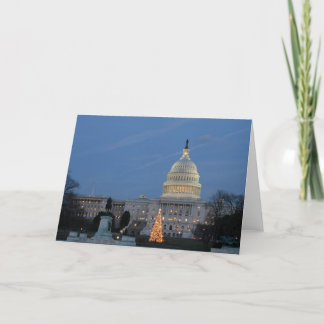 US Capitol celebrating Christmas photo Holiday Card