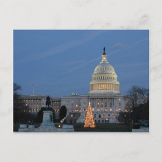 US Capitol celebrating Christmas photo Holiday Postcard