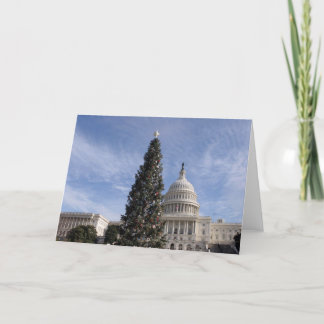 US Capitol Hill christmas tree Holiday Card