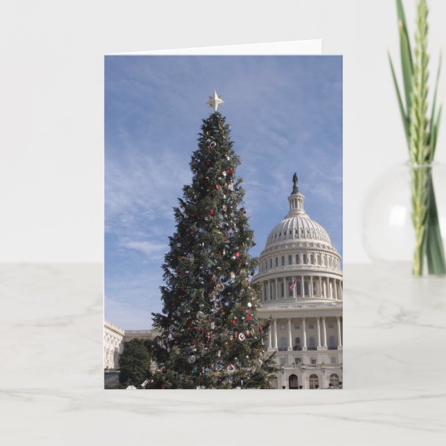 US Capitol Hill christmas tree Holiday Card (Front)