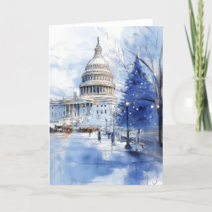 US Capitol Hill Christmas Tree Holiday Card