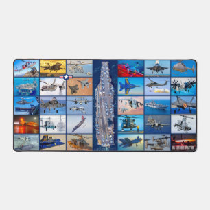US CARRIER AIRCRAFT “MONTAGE” DESK MAT