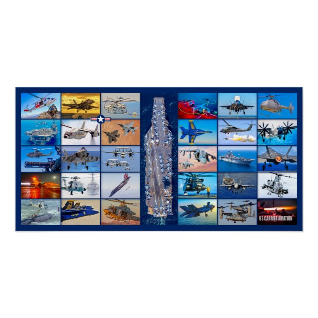 US CARRIER AIRCRAFT “MONTAGE” POSTER (Front)
