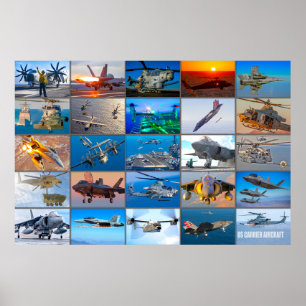 US CARRIER AIRCRAFT “MONTAGE” POSTER