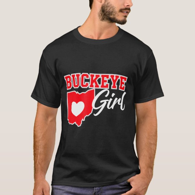 Us Cities Buckeye Girl Ohio Home Heart State  T-Shirt (Front)