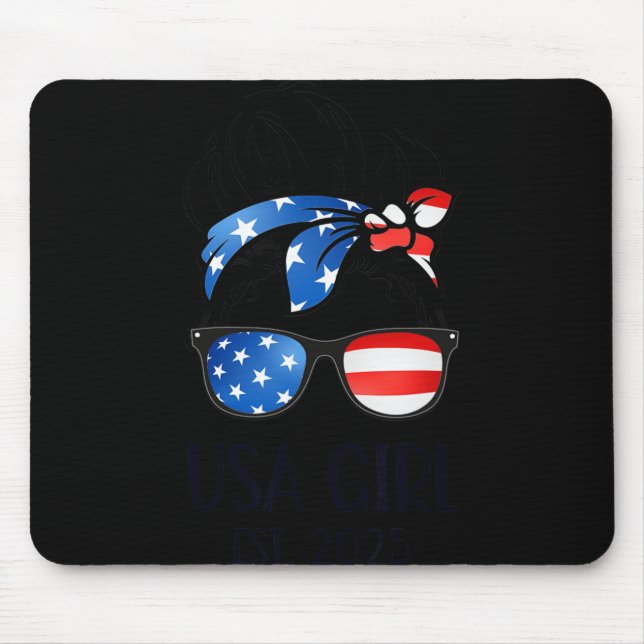 Us Citizen Est 2025 New Citizenship American Usa G Mouse Mat (Front)