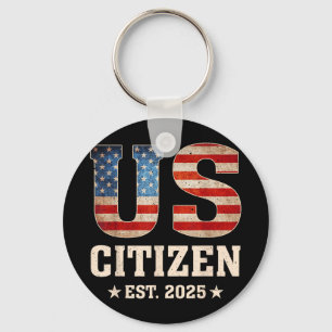 Us Citizen Est 2025 Us Flag New Citizenship Americ Key Ring