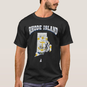 US Citizen Proud America State Flag Land Map Rhode T-Shirt