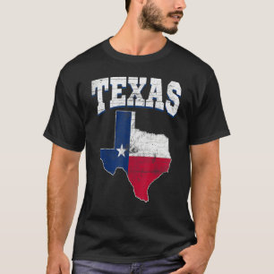 US Citizen Proud America State Flag Land Map Texas T-Shirt
