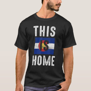 Us Citizen Proud America State Flag This Home Colo T-Shirt