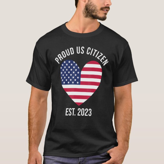 US Citizenship Decoration American New USA Citizen T-Shirt (Front)
