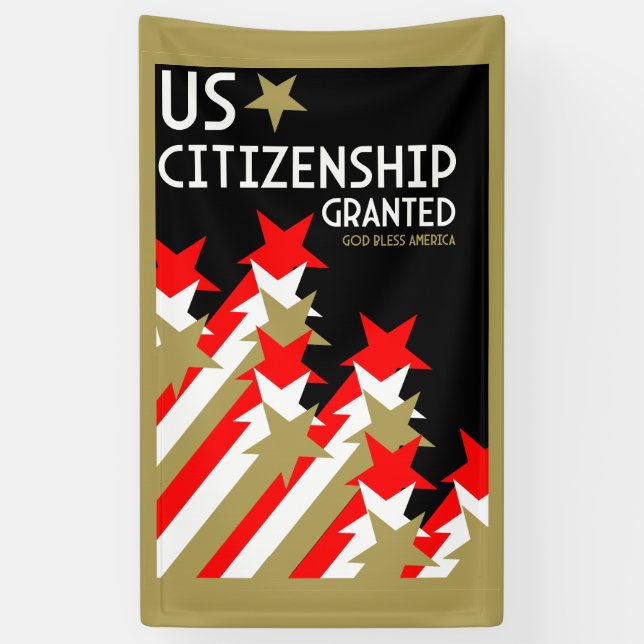 US Citizenship Granted Banner (Vertical)