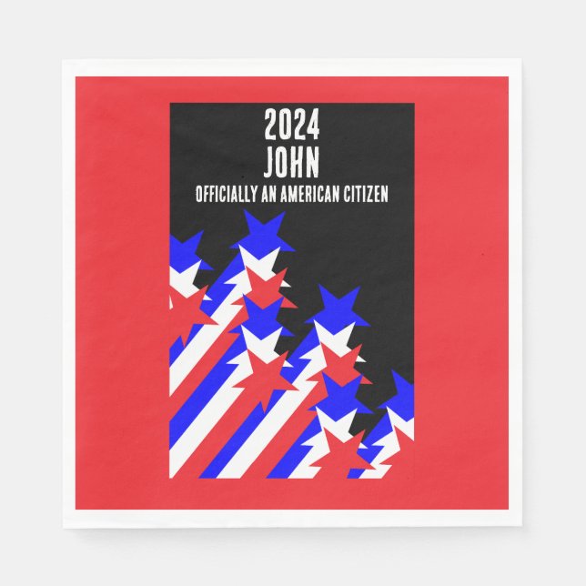 US Citizenship Granted Napkin (Front)