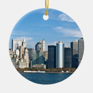 US Cityscape: New York Skyline #1 Ceramic Tree Decoration