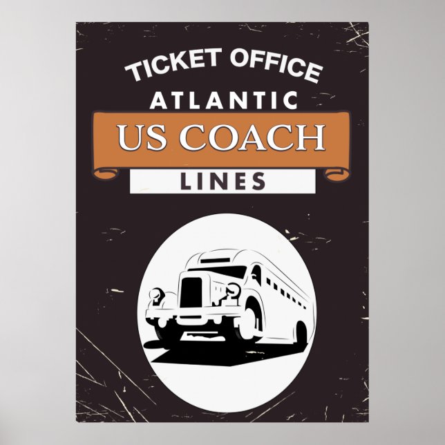 US coach travel poster (Front)
