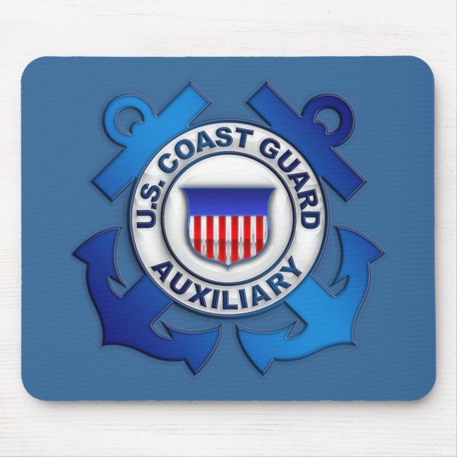 US Coast Guard Auxiliary Mouse Mat (Front)