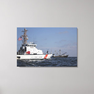 US Coast Guard Cutter Marlin patrols the waters Canvas Print