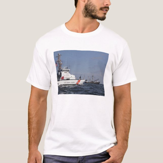 US Coast Guard Cutter Marlin patrols the waters T-Shirt (Front)