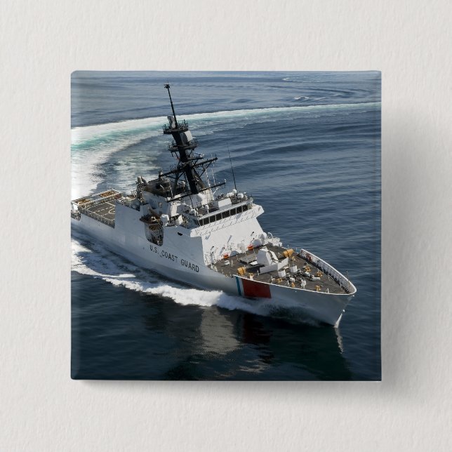 US Coast Guard Cutter Waesche 2 15 Cm Square Badge (Front)