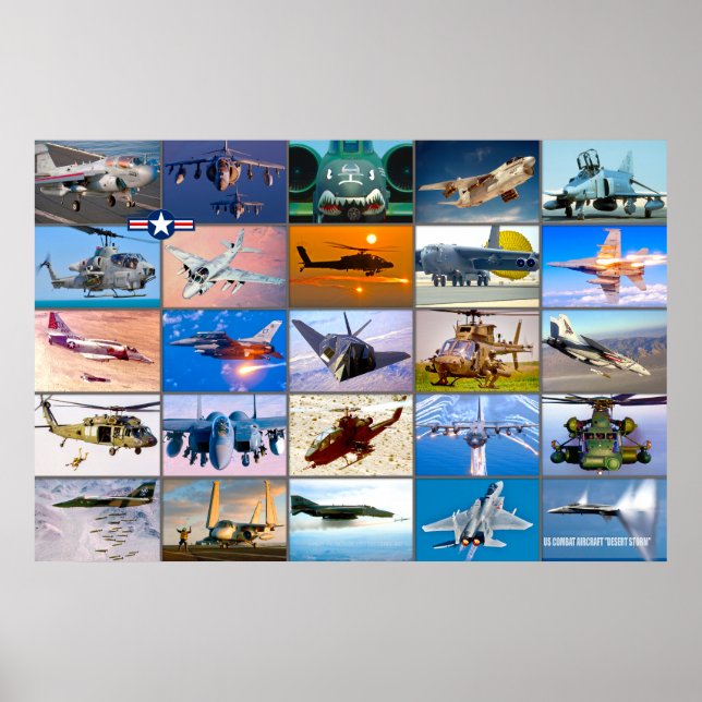 US COMBAT AIRCRAFT - DESERT STORM “MONTAGE” POSTER (Front)