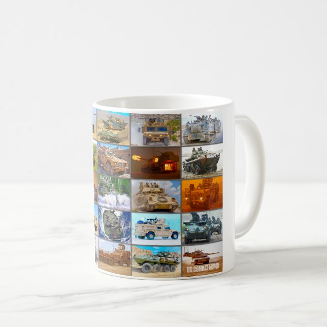 US COMBAT ARMOR “MONTAGE” COFFEE MUG (Front Right)