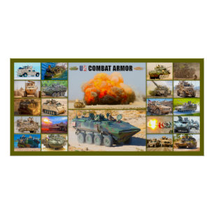 US COMBAT ARMOR “MONTAGE”" POSTER