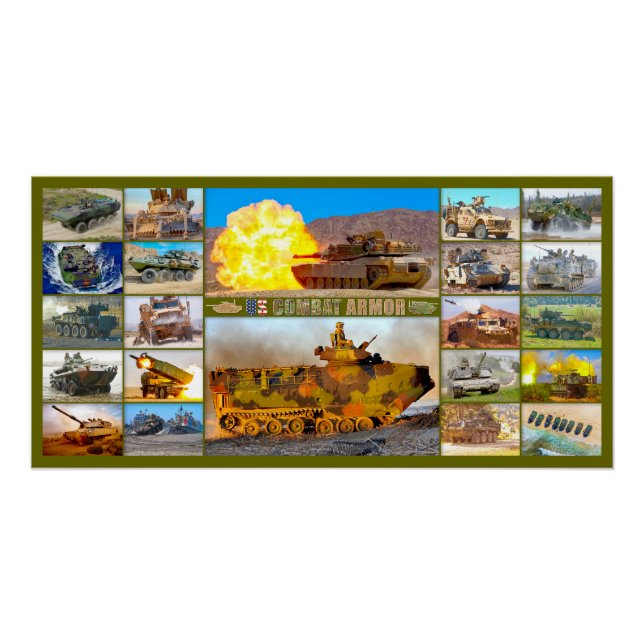 US COMBAT ARMOR “MONTAGE”" POSTER (Front)