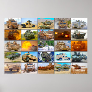 US COMBAT ARMOR “MONTAGE” POSTER