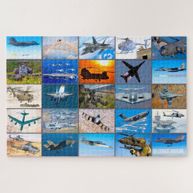 US COMBAT AVIATION “MONTAGE” JIGSAW PUZZLE (Horizontal)