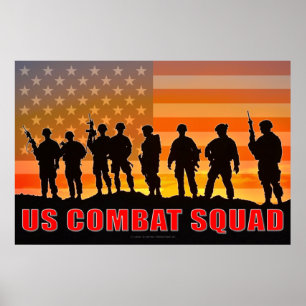 US COMBAT PERSONNEL POSTER