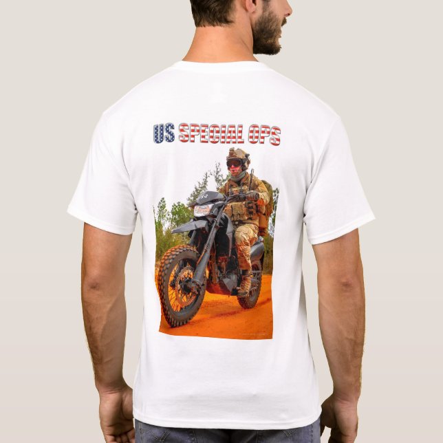 US COMBAT SQUAD - US Special Ops Motorcycle T-Shirt (Back)